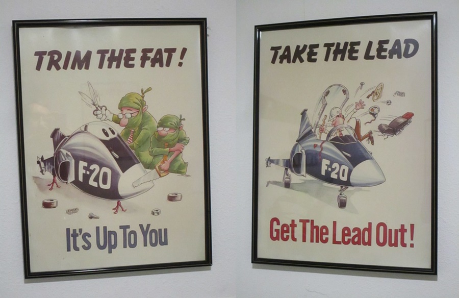 1980's era Northrop F-20 program posters at the Western Museum of Flight in Torrance, California (2015)