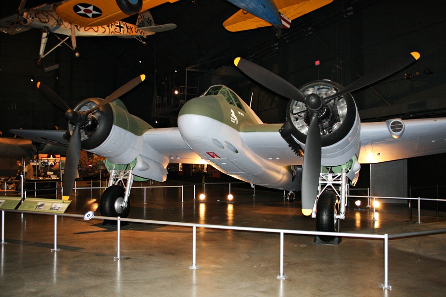 Former RAAF Bristol Beaufighter Mk.Ic (A19-43) at the National Museum of the US Air Force in Dayton, Ohio in 2009. Acquired in 1988 and restored between 2000 and 2006, the aircraft is painted to represent USAAF Beaufighter T5049 
