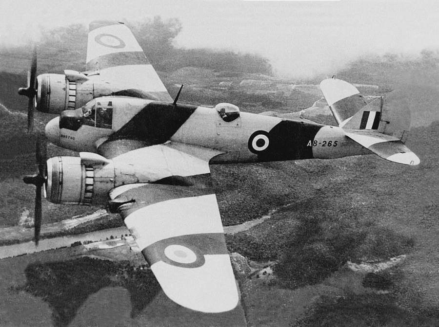 RAAF DAP Beaufighter Mk.21 (A8-265) was converted to a target tug in 1945 and served in that role until put into storage in 1955 and sold off in 1956 (RAAF Photo)