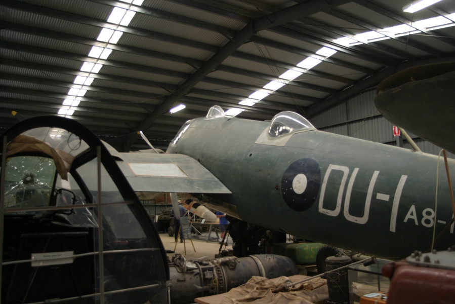 DAP Beaufighter Mk.21 "Beau-gunsville" (A8-186) at the Cambden Aviation Museum in 2005. That looks like the nose section for Mk.21 A8-386 "Harry's Baby" to the left - Photo kindly shared by fellow aviation history enthusiast Dean Alexander