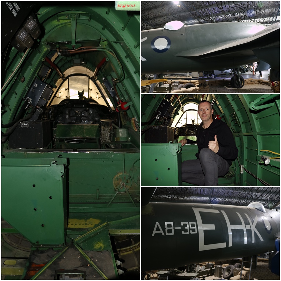 I was fortunate to be allowed inside the cramped crew compartment of DAP Beaufighter Mk.21 (A8-328) at the Australian National Aviation Museum at Moorabbin Airport in Victoria (May 2019). The Beaufighter had a crew of two - pilot and observer/radio operator